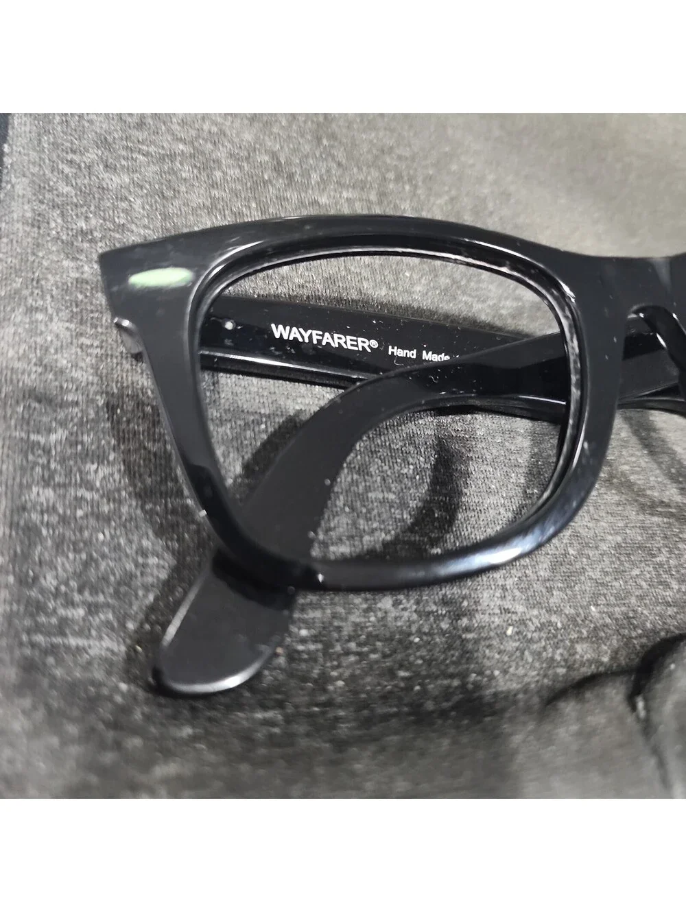 Ray Ban RB2140 901 Black Wayfarer Scratched Sunglasses Frame 50-22